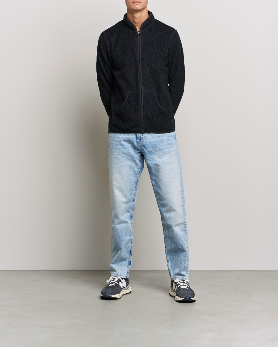 Herre | Trøjer | Bread & Boxers | Full Zip Fleece Jacket Navy Blue