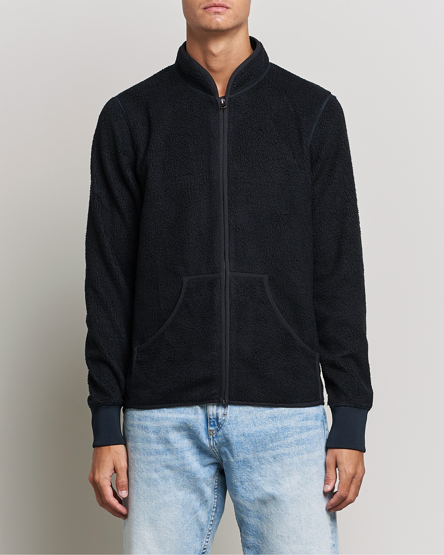Herre | Trøjer | Bread & Boxers | Full Zip Fleece Jacket Navy Blue