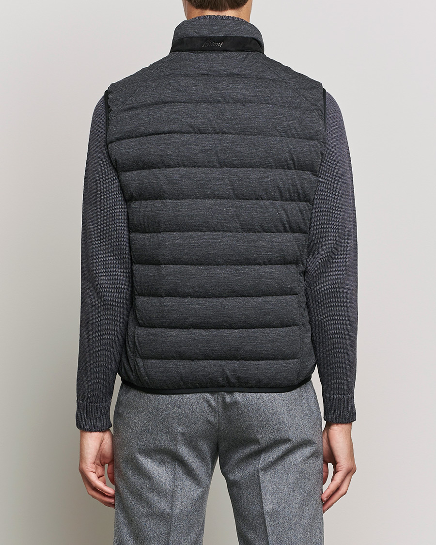 Herre | Jakker | Brioni | Cashmere/Wool Jersey Vest Dark Grey Melange