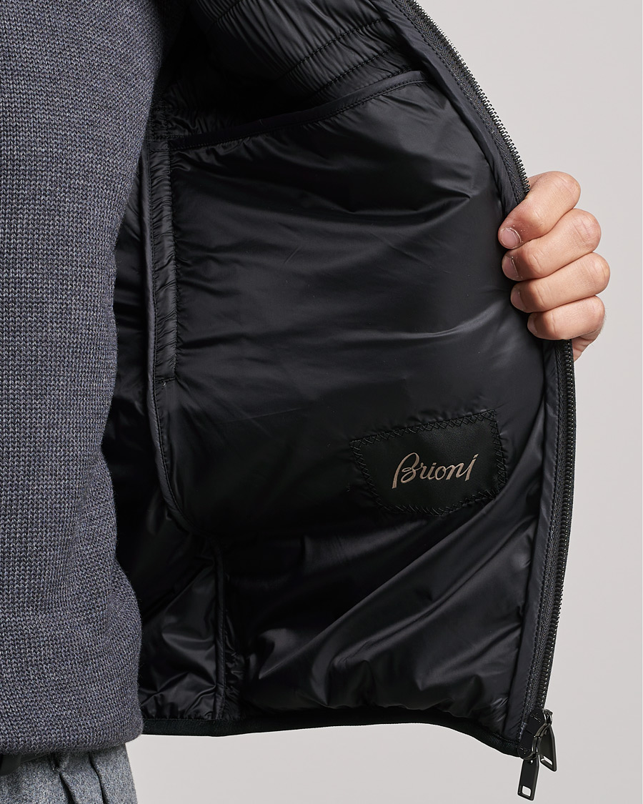 Herre | Jakker | Brioni | Cashmere/Wool Jersey Vest Dark Grey Melange