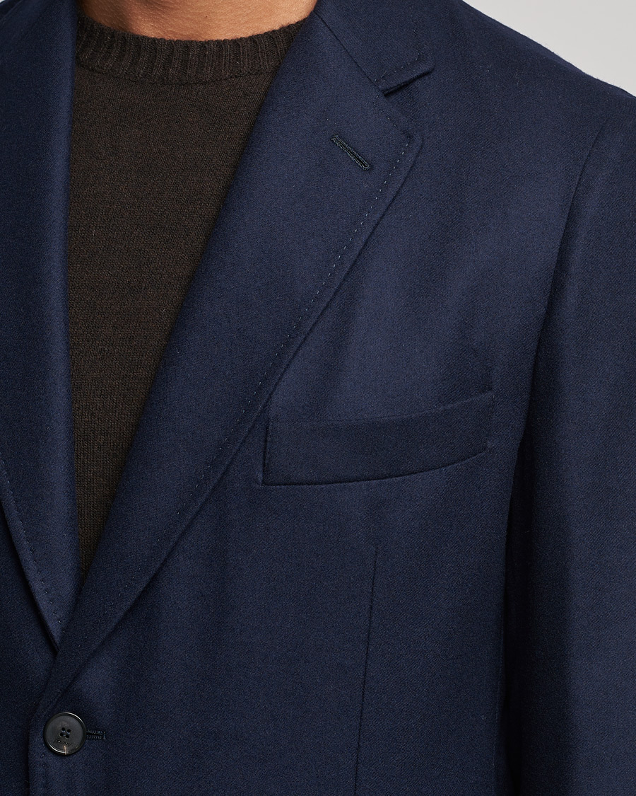 Herre | Blazere & jakker | Brioni | Deconstructed Flannel Blazer Navy