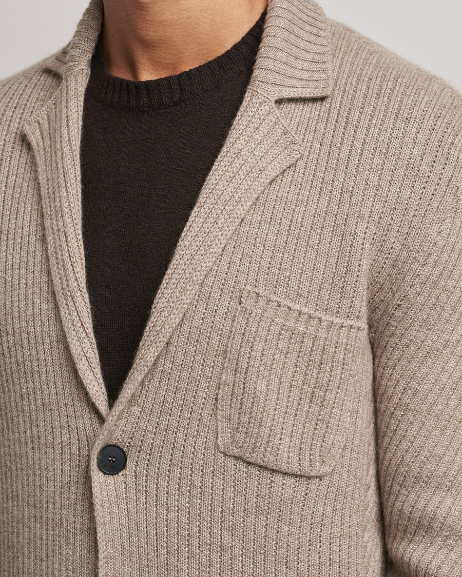 Herre | Blazere & jakker | Brioni | Pure Cashmere Knitted Blazer Beige