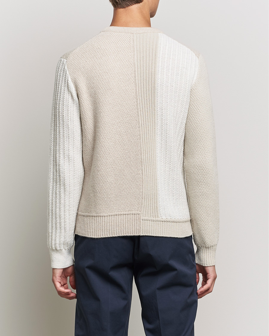 Herre | Trøjer | Brioni | Wool/Cashmere Patchwork Sweater Beige