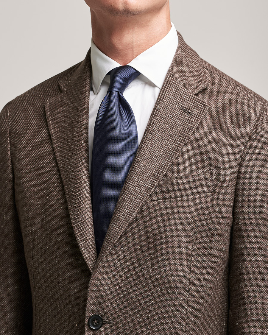 Herre | Slips | Brioni | Testimonial Silk Tie Dark Blue