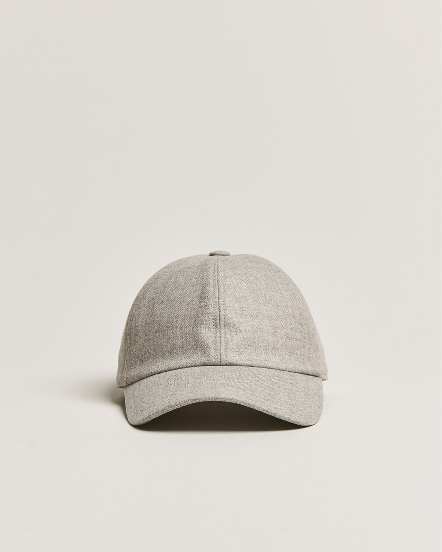 Herre | Brioni Cashmere Flannel Baseball Cap Light Grey | Brioni | Cashmere Flannel Baseball Cap Light Grey
