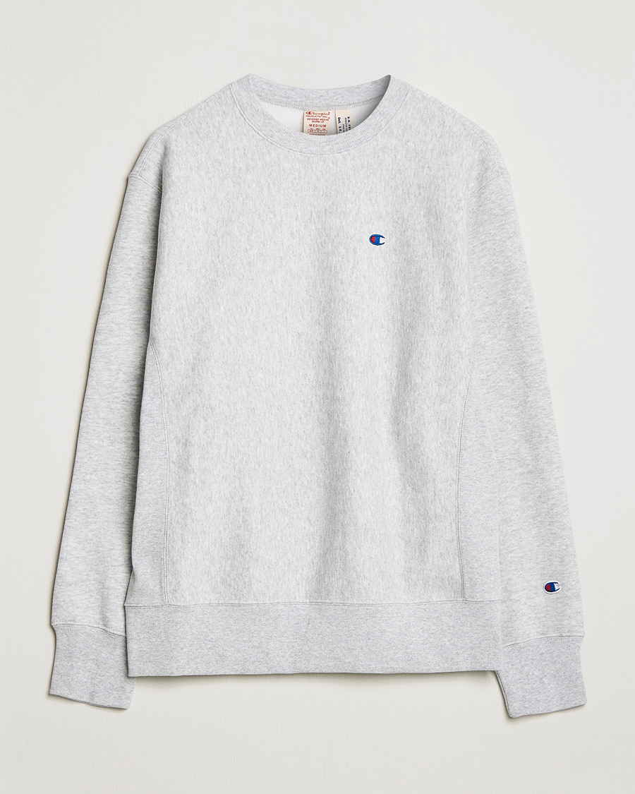 Perennial Dømme kontoførende Champion Reverse Weave Soft Fleece Sweatshirt Grey Melange - CareOfCarl.dk