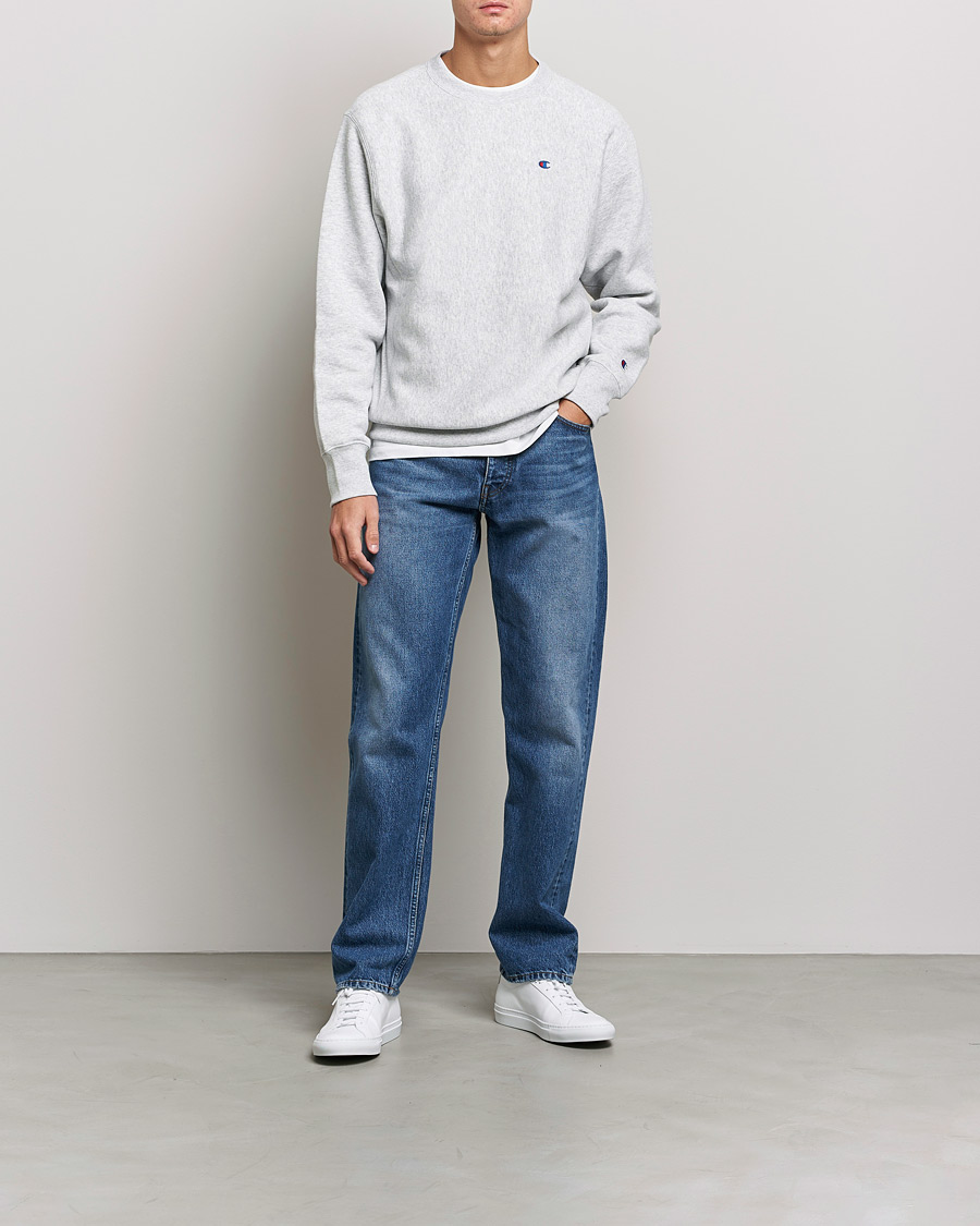 Herre | Grå sweatshirts | Champion | Reverse Weave Soft Fleece Sweatshirt Grey Melange