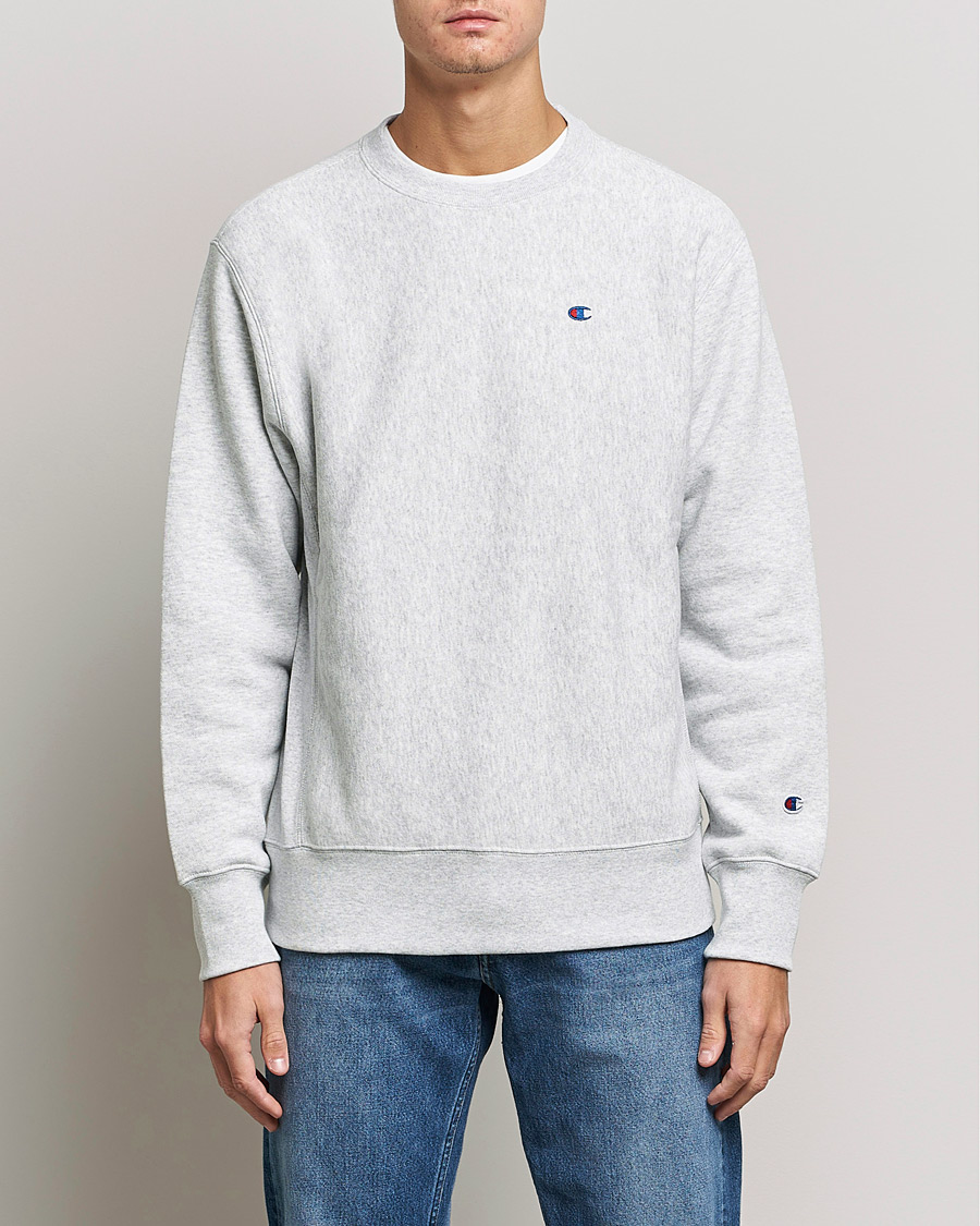 Perennial Dømme kontoførende Champion Reverse Weave Soft Fleece Sweatshirt Grey Melange - CareOfCarl.dk