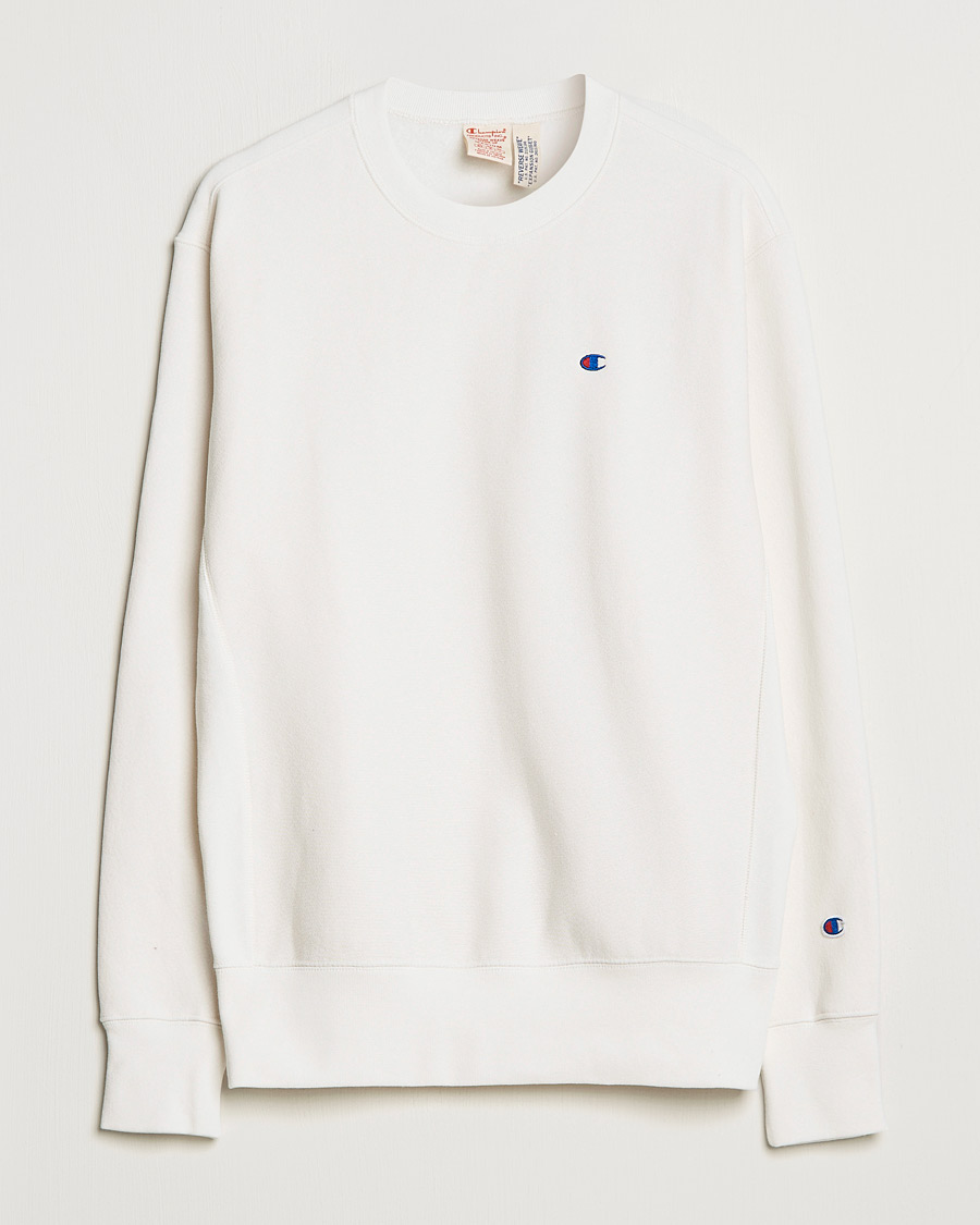 episode Jeg vil være stærk lån Champion Reverse Weave Soft Fleece Sweatshirt White - CareOfCarl.dk