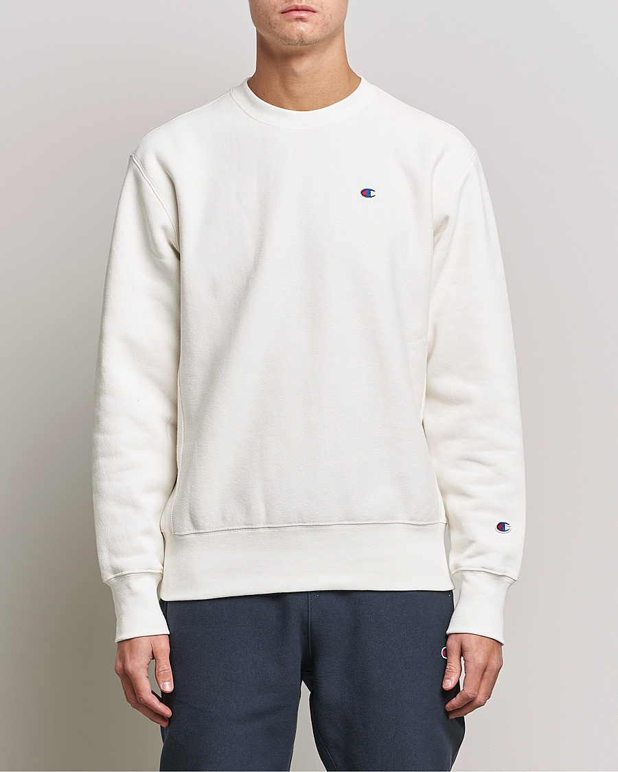 episode Jeg vil være stærk lån Champion Reverse Weave Soft Fleece Sweatshirt White - CareOfCarl.dk