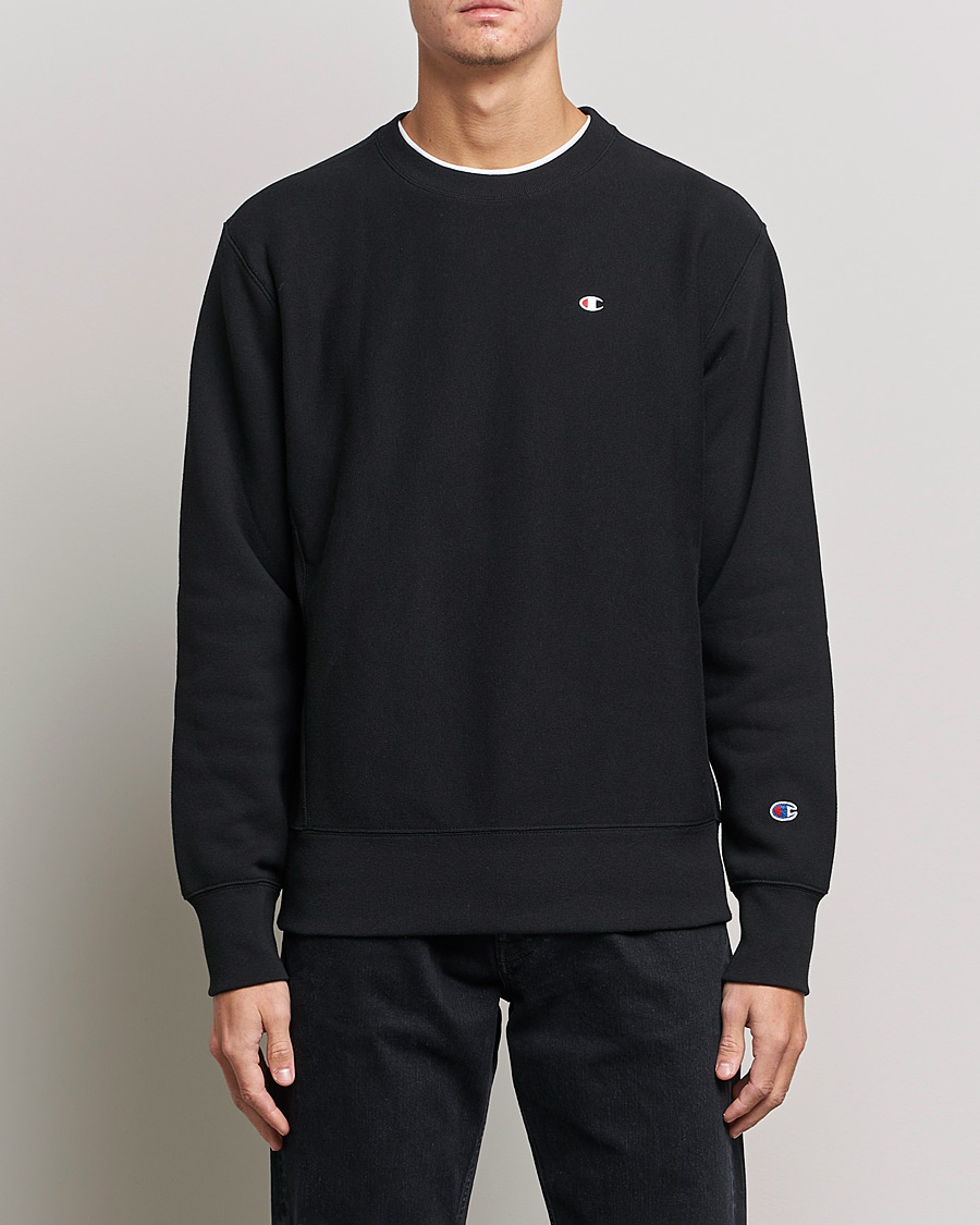 Champion Reverse Soft Sweatshirt Black - CareOfCarl.dk