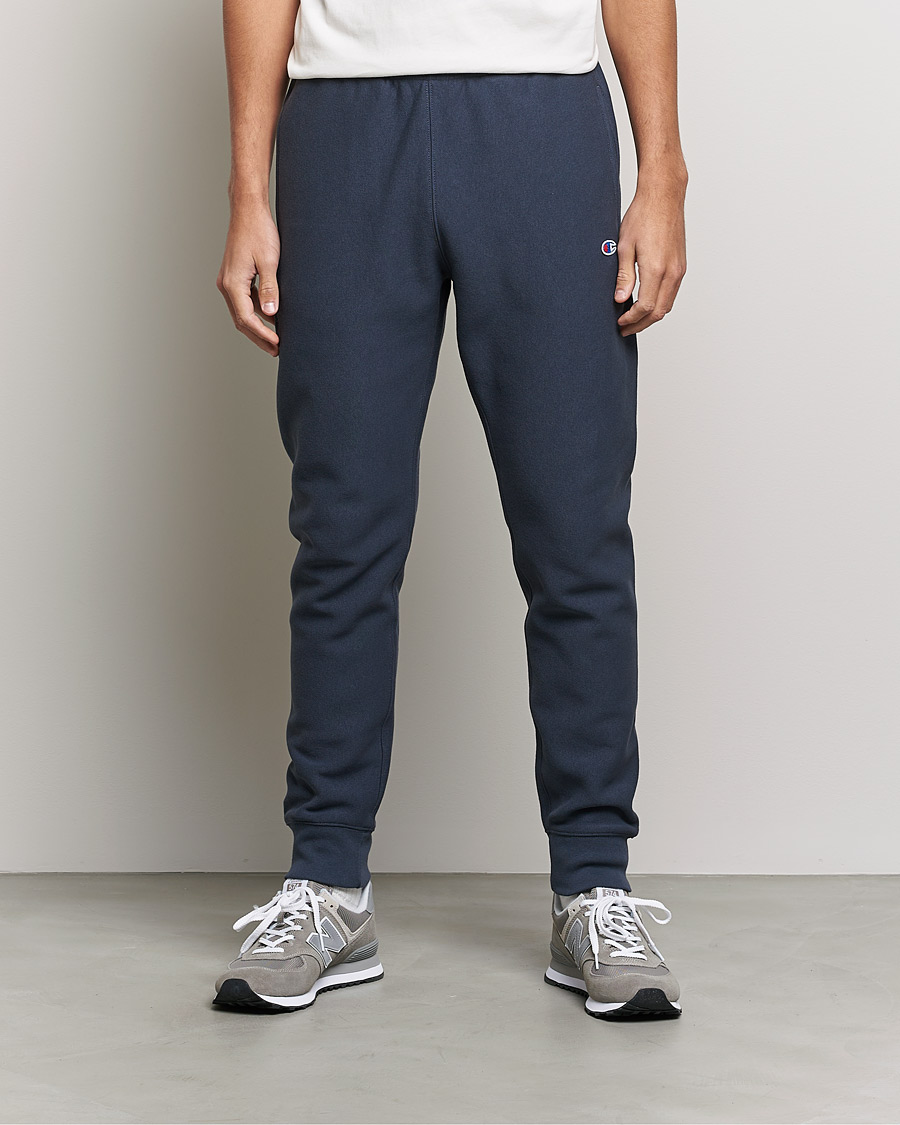 Reverse Weave Soft Sweatpants Navy - CareOfCarl.dk