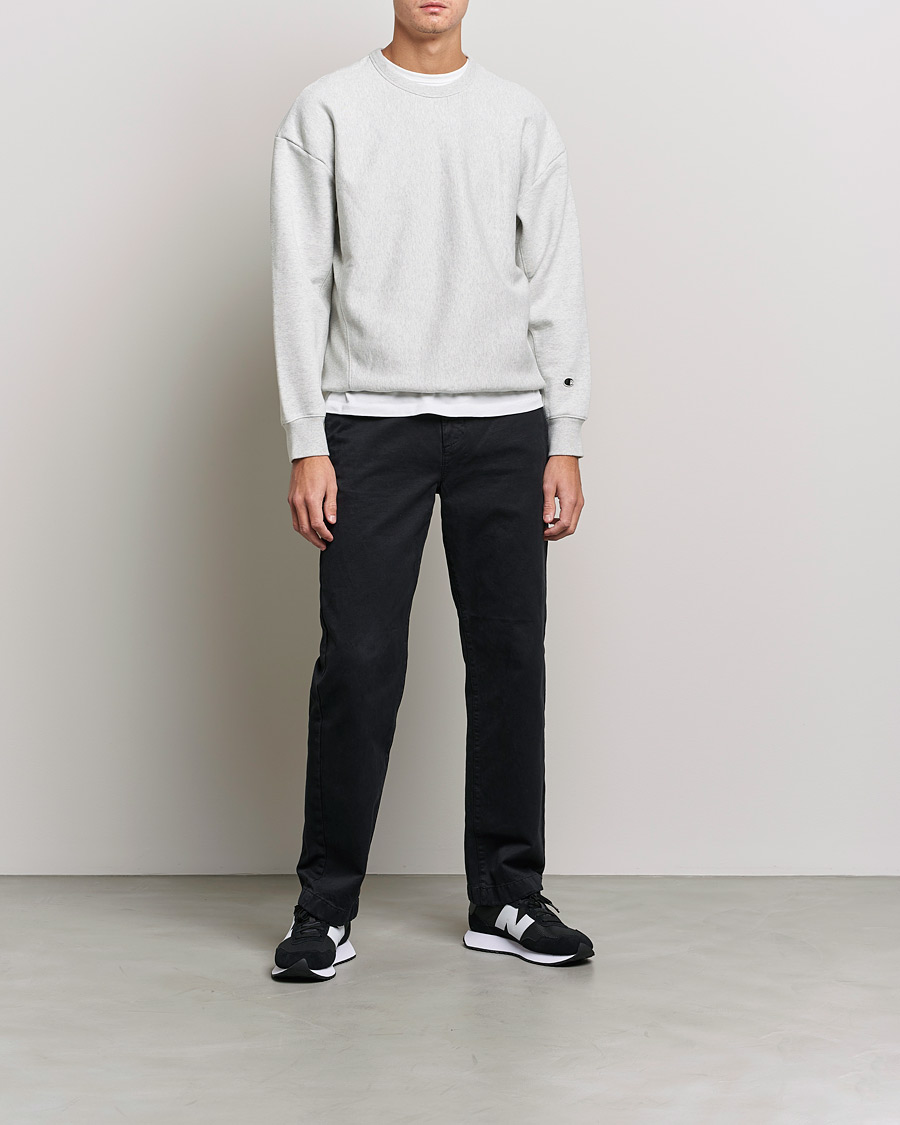 Herre | Grå sweatshirts | Champion | Heritage Garment Dyed Sweatshirt Grey Melange