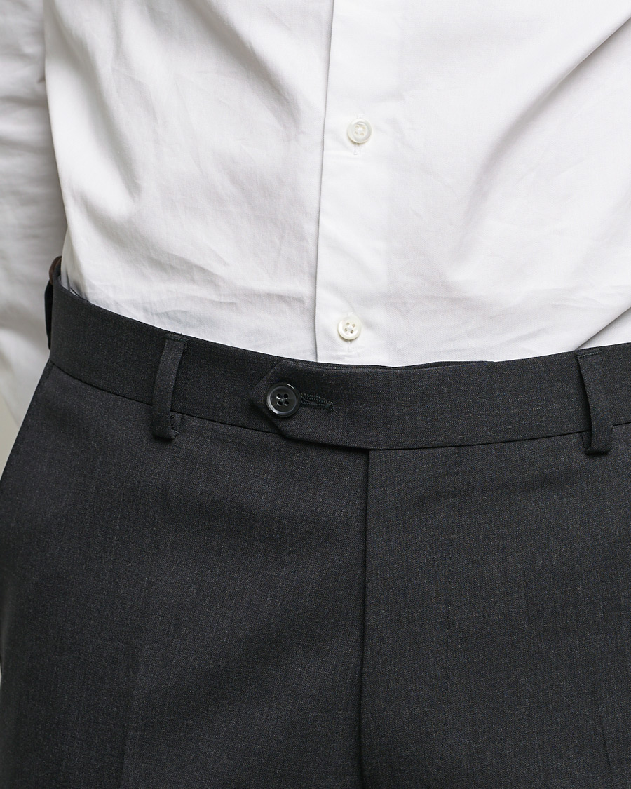 Herre | Bukser | Oscar Jacobson | Denz Super 120's Wool Trousers Grey