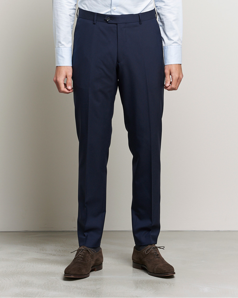 Herre |  | Oscar Jacobson | Denz Super 120's Wool Trousers Navy