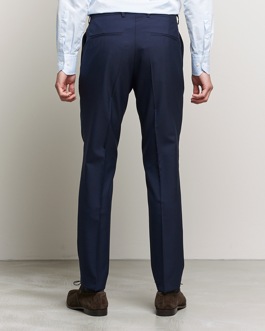 Herre | Bukser | Oscar Jacobson | Denz Super 120's Wool Trousers Navy