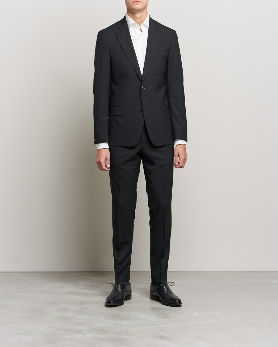 Herre | Bukser | Oscar Jacobson | Denz Super 120's Wool Trousers Black