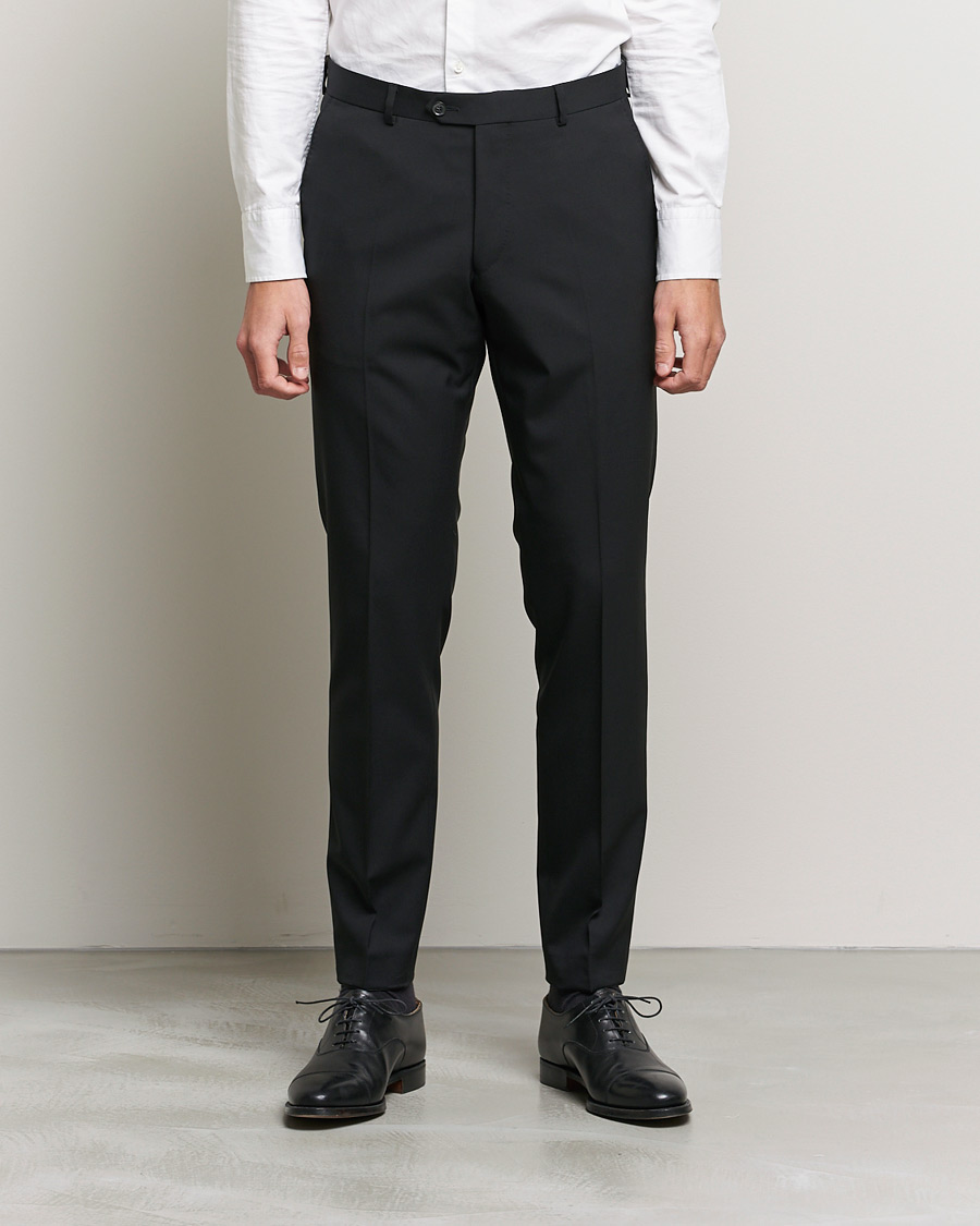 Herre | Bukser | Oscar Jacobson | Denz Super 120's Wool Trousers Black