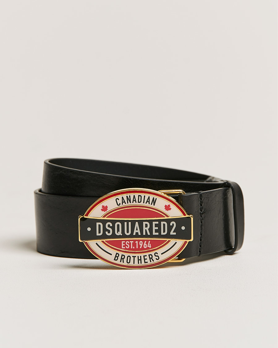 Herre | Dsquared2 Plaque Belt Black | Dsquared2 | Plaque Belt Black
