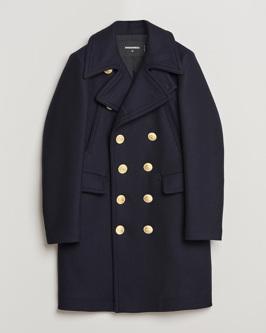 Herre | Jakker | Dsquared2 | Double Breasted Sailor Coat Navy