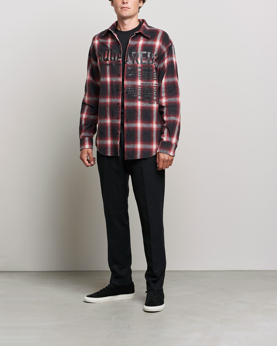 Herre | Skjorter | Dsquared2 | Plaid Shirt Red/Black