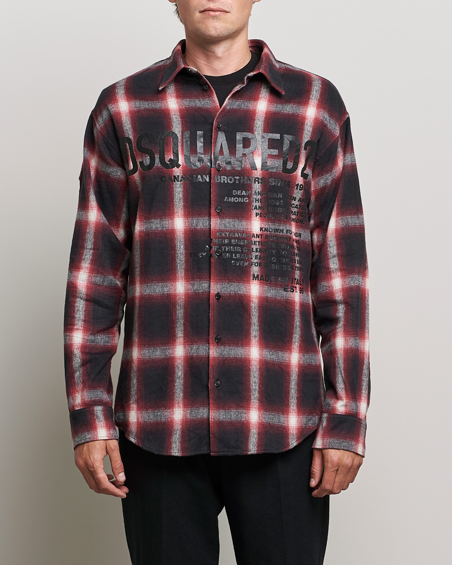 Herre | Skjorter | Dsquared2 | Plaid Shirt Red/Black