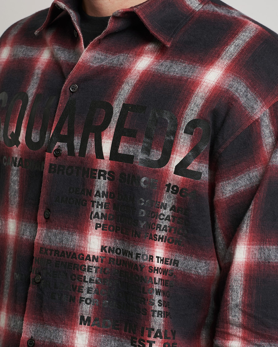 Herre | Skjorter | Dsquared2 | Plaid Shirt Red/Black