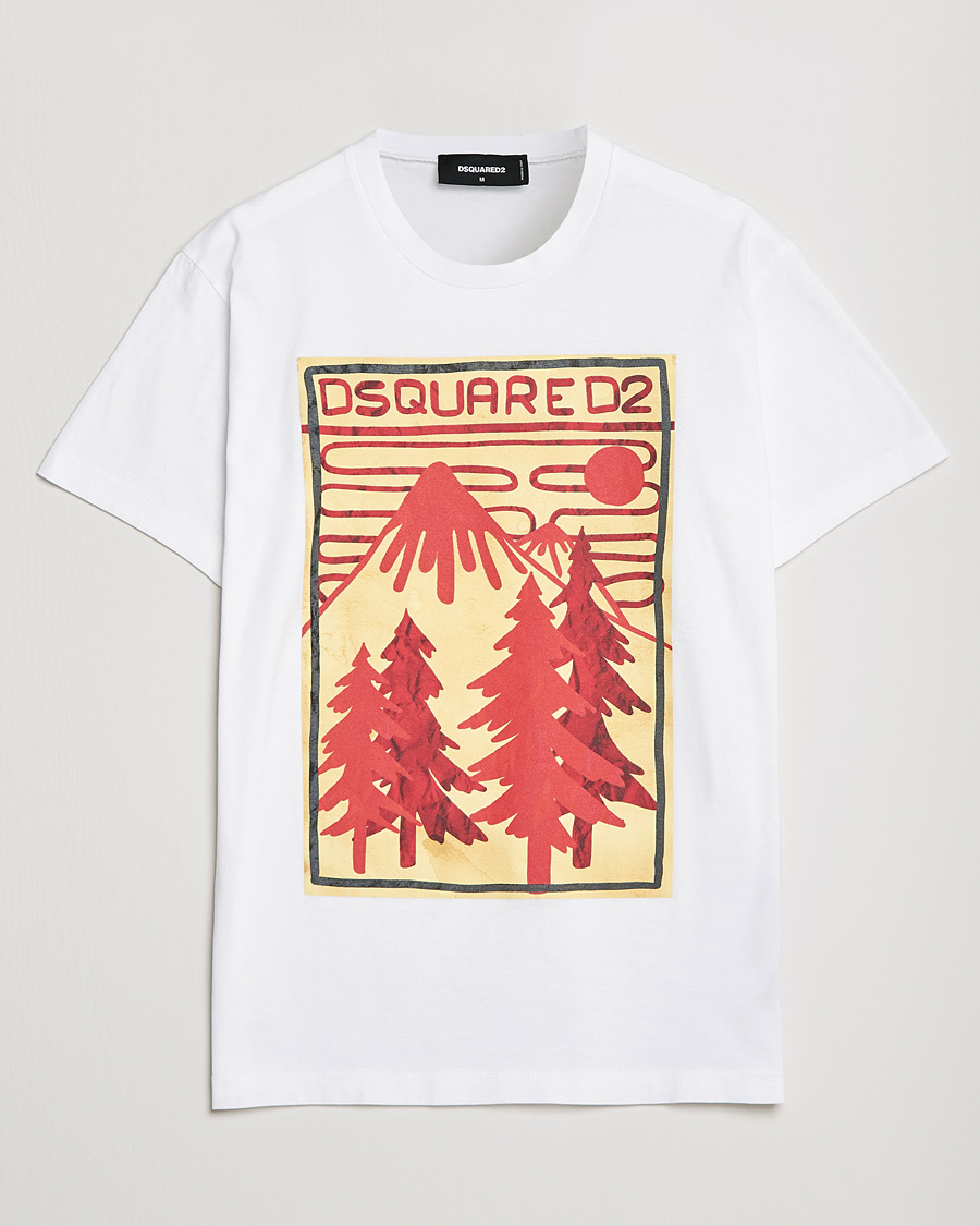 Herre | T-Shirts | Dsquared2 | Mountain Cool Tee White