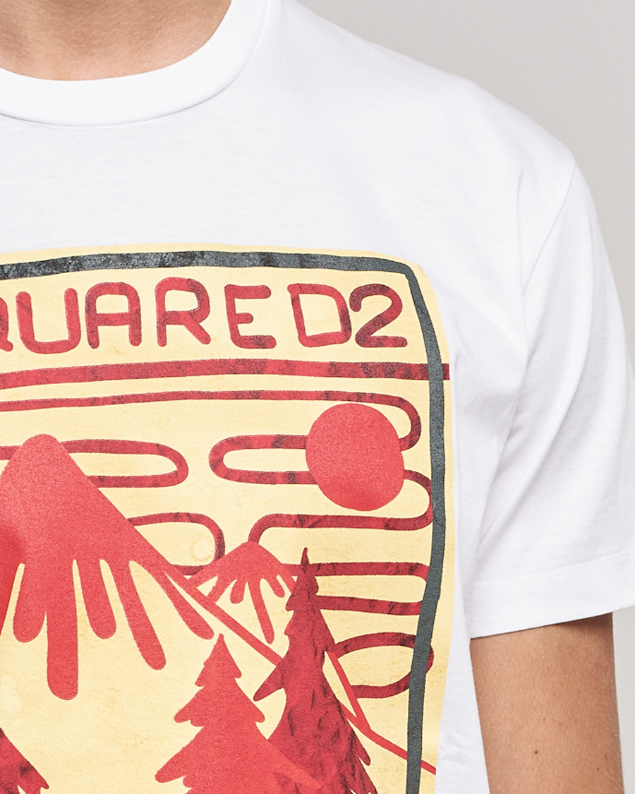 Herre | T-Shirts | Dsquared2 | Mountain Cool Tee White