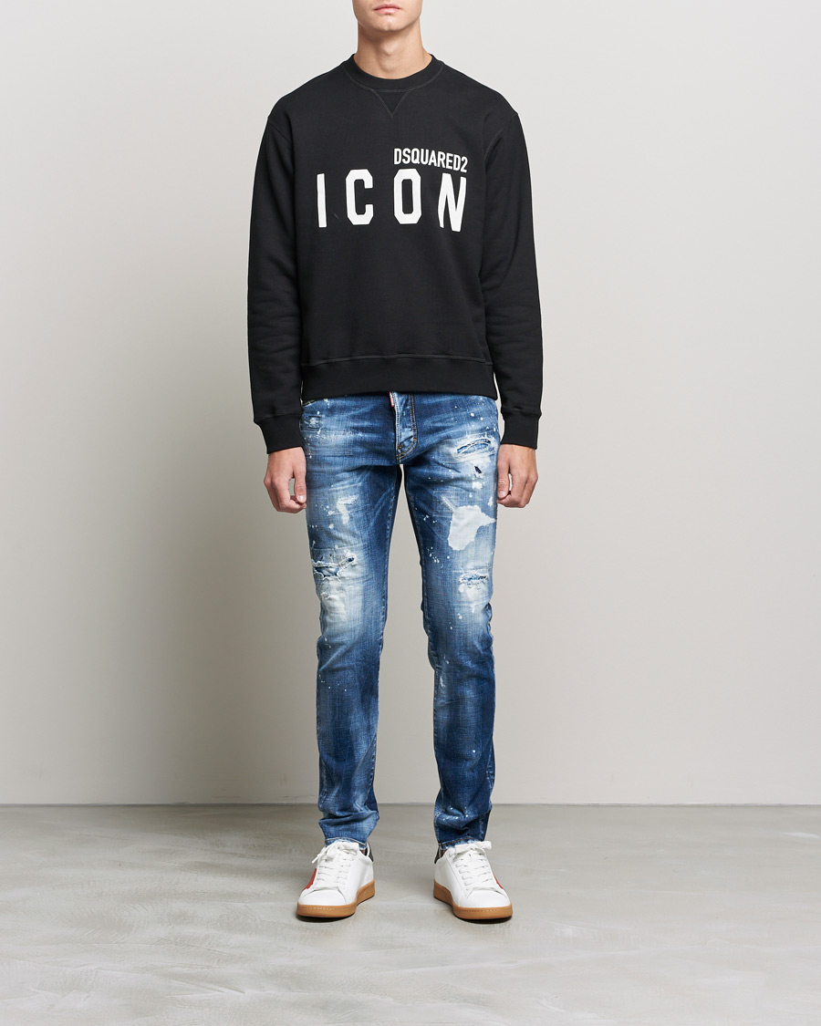 Herre | Trøjer | Dsquared2 | Icon Logo Sweatshirt Black