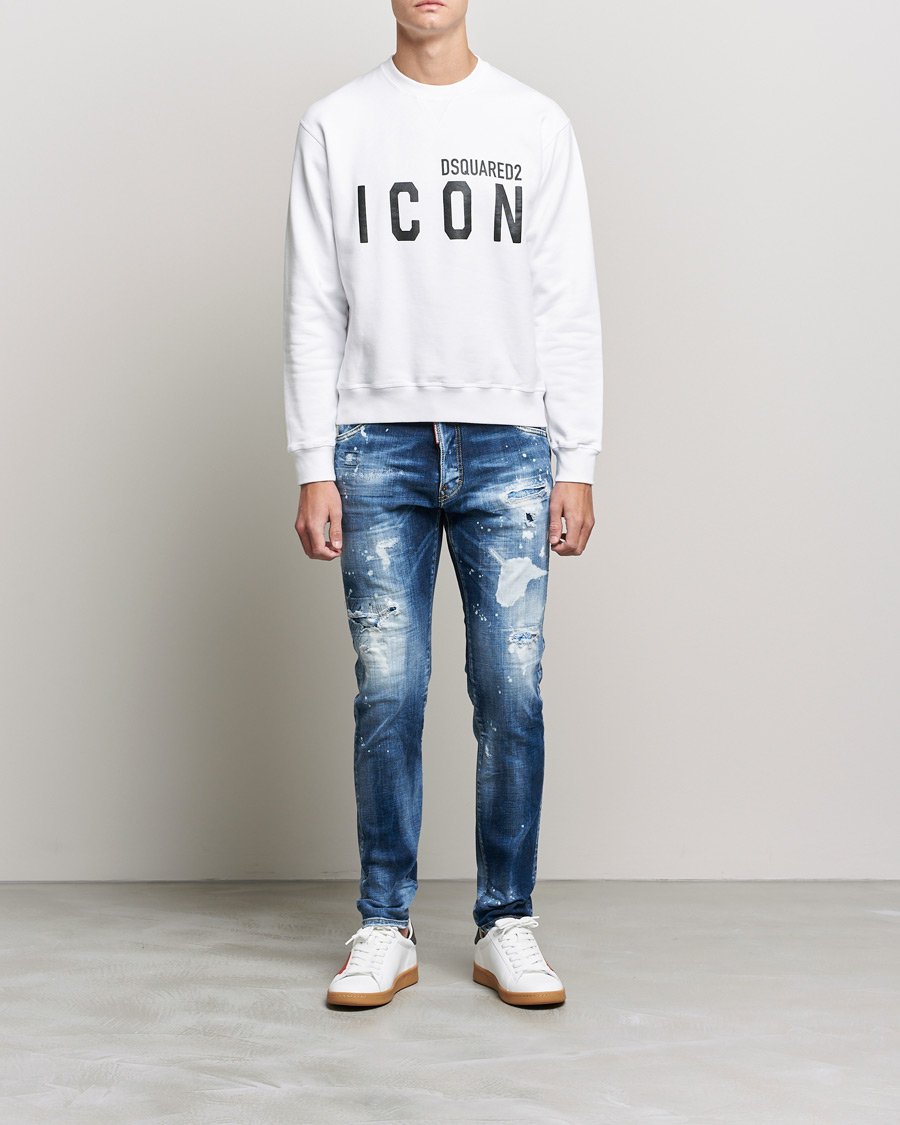Herre | Trøjer | Dsquared2 | Icon Logo Sweatshirt White