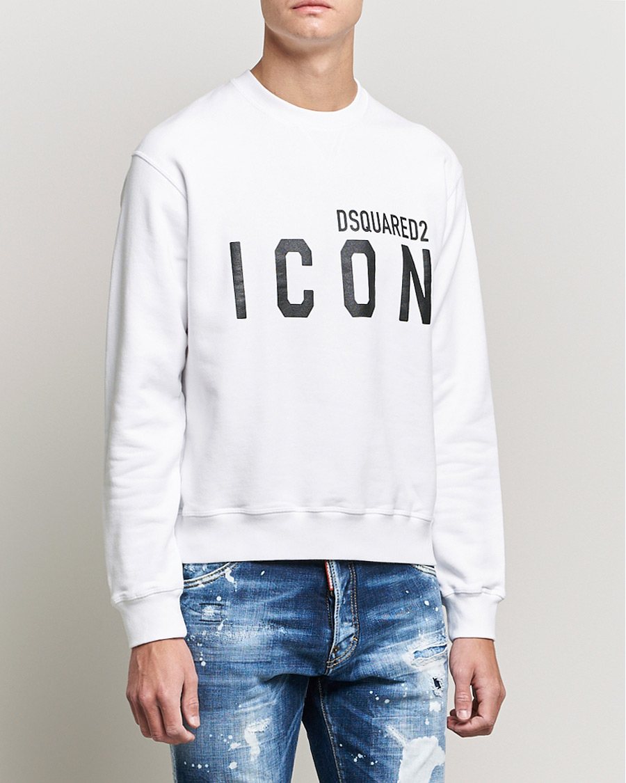Herre | Trøjer | Dsquared2 | Icon Logo Sweatshirt White
