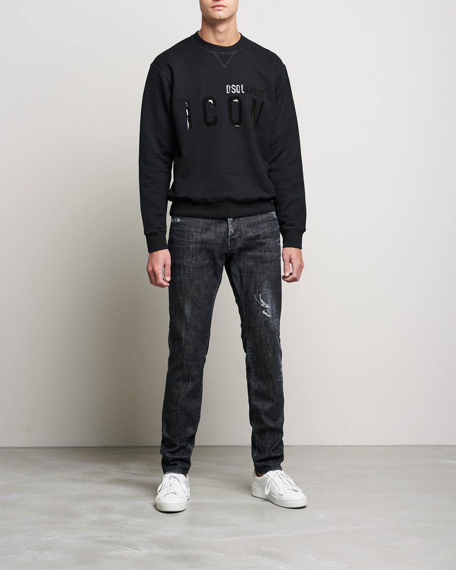 Herre | Trøjer | Dsquared2 | Icon Tonal Logo Sweatshirt Black