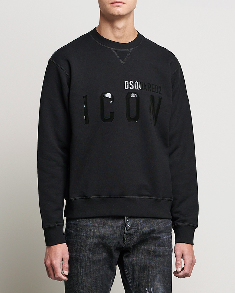 Herre | Trøjer | Dsquared2 | Icon Tonal Logo Sweatshirt Black