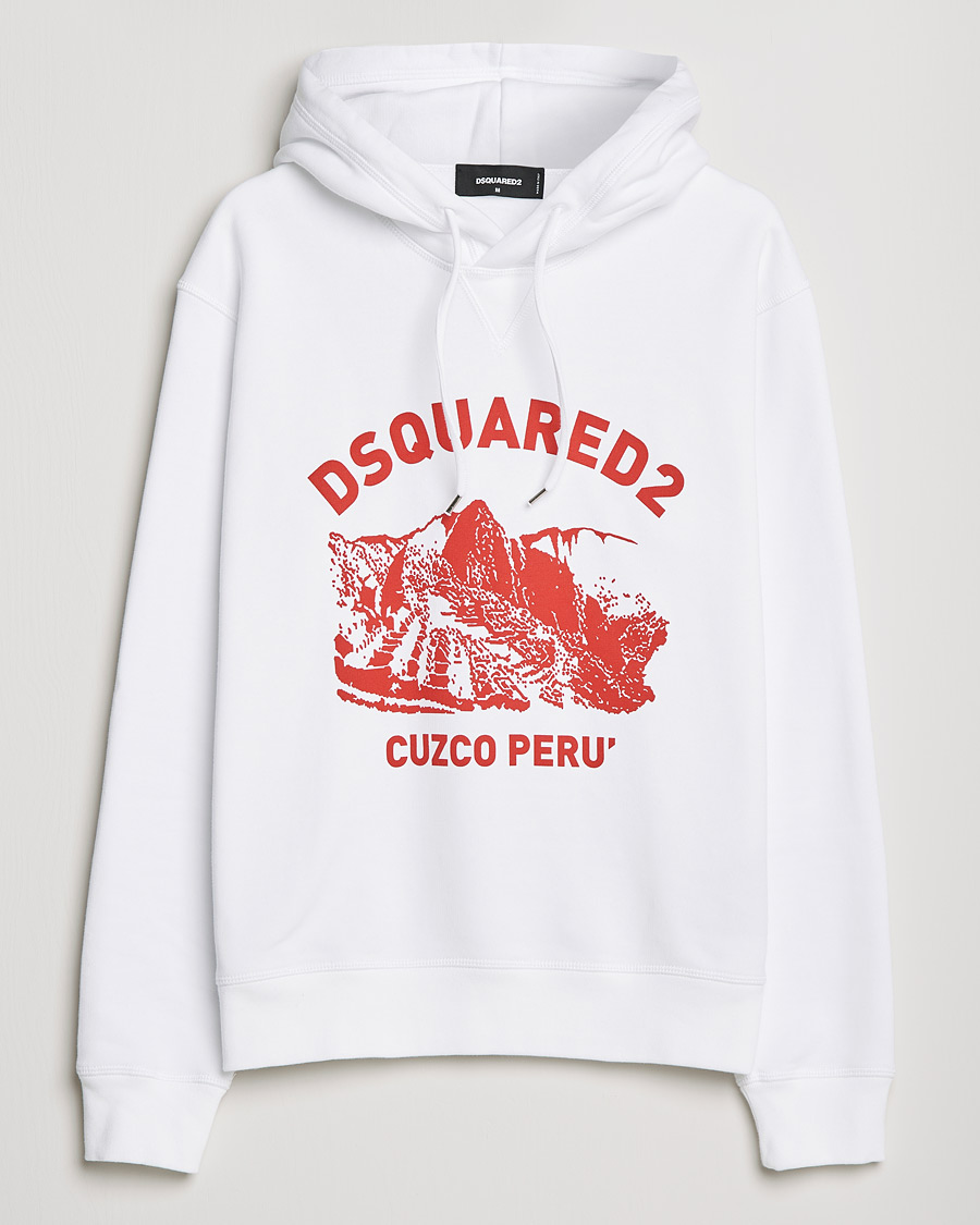 Herre | Trøjer | Dsquared2 | Cuzco Hoodie White