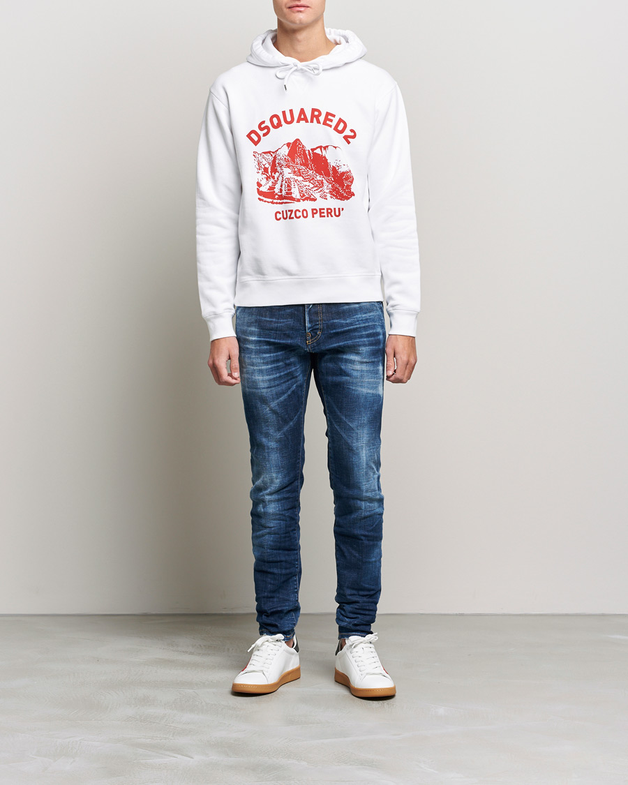 Herre | Trøjer | Dsquared2 | Cuzco Hoodie White