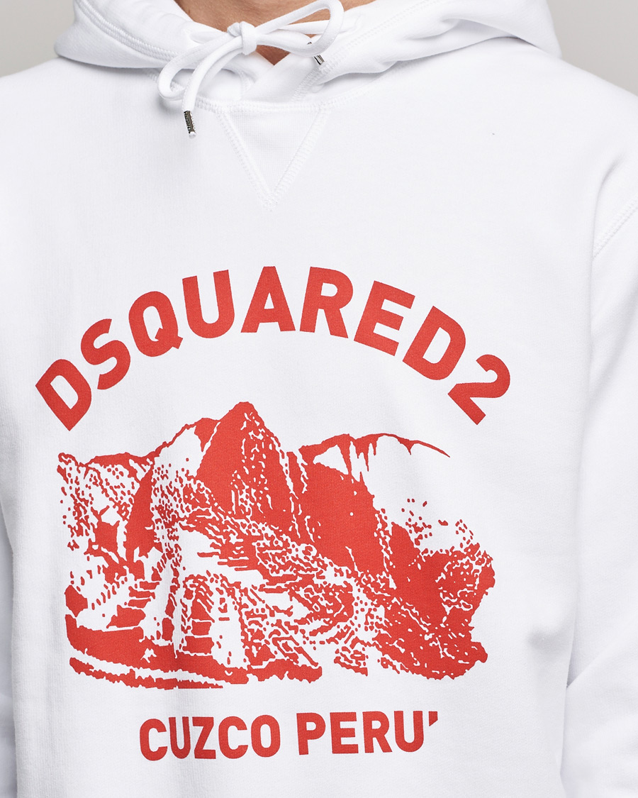 Herre | Trøjer | Dsquared2 | Cuzco Hoodie White