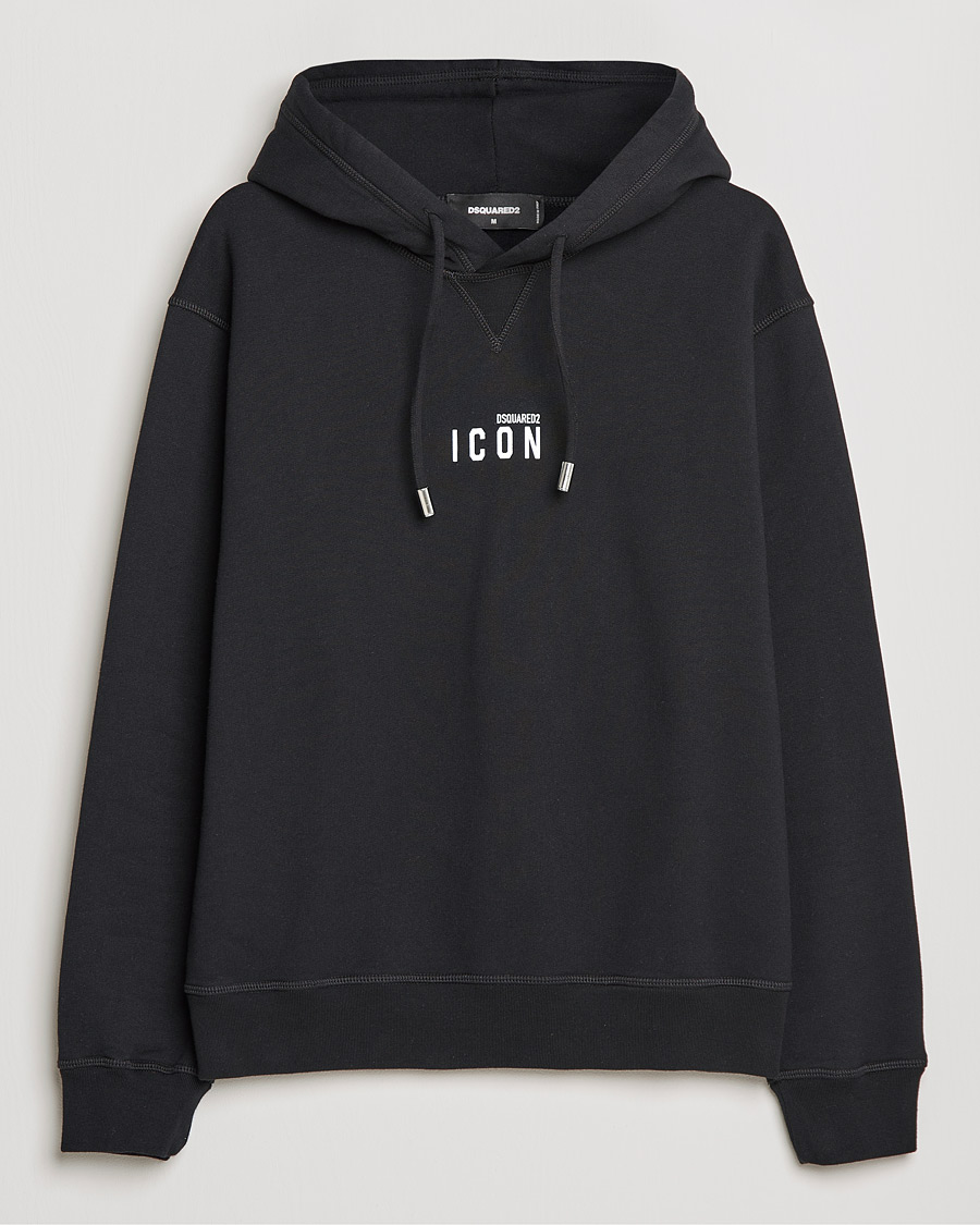 Herre | Trøjer | Dsquared2 | Icon small Logo Hoodie Black