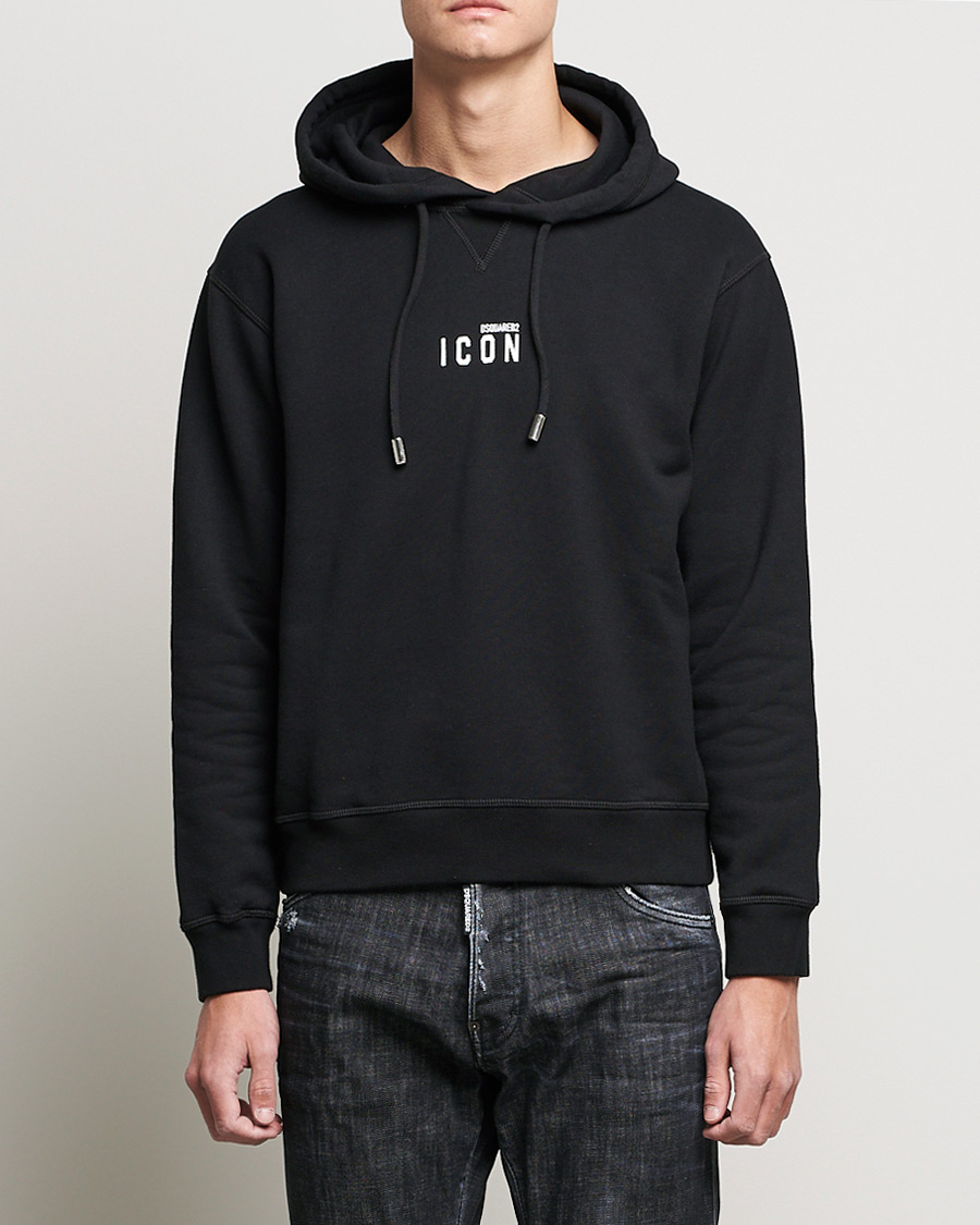 Herre | Trøjer | Dsquared2 | Icon small Logo Hoodie Black