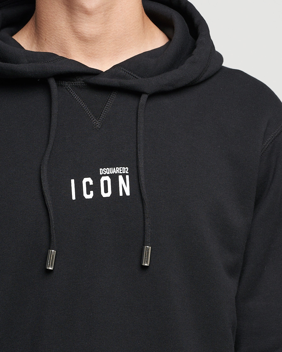 Herre | Trøjer | Dsquared2 | Icon small Logo Hoodie Black