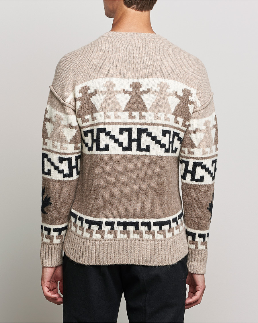 Herre | Trøjer | Dsquared2 | Llamas Heavy knitted Sweater Beige