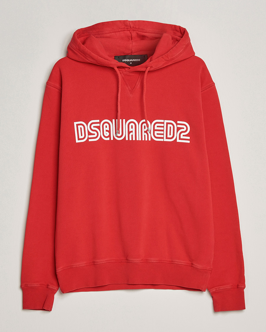 Herre | Trøjer | Dsquared2 | Outline Cool Hoodie Oriental Red