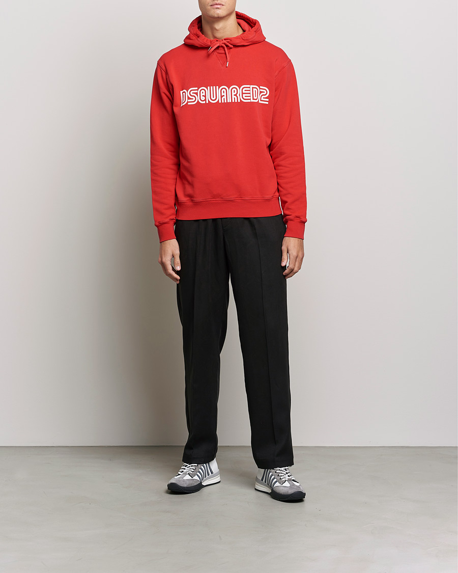Herre | Trøjer | Dsquared2 | Outline Cool Hoodie Oriental Red