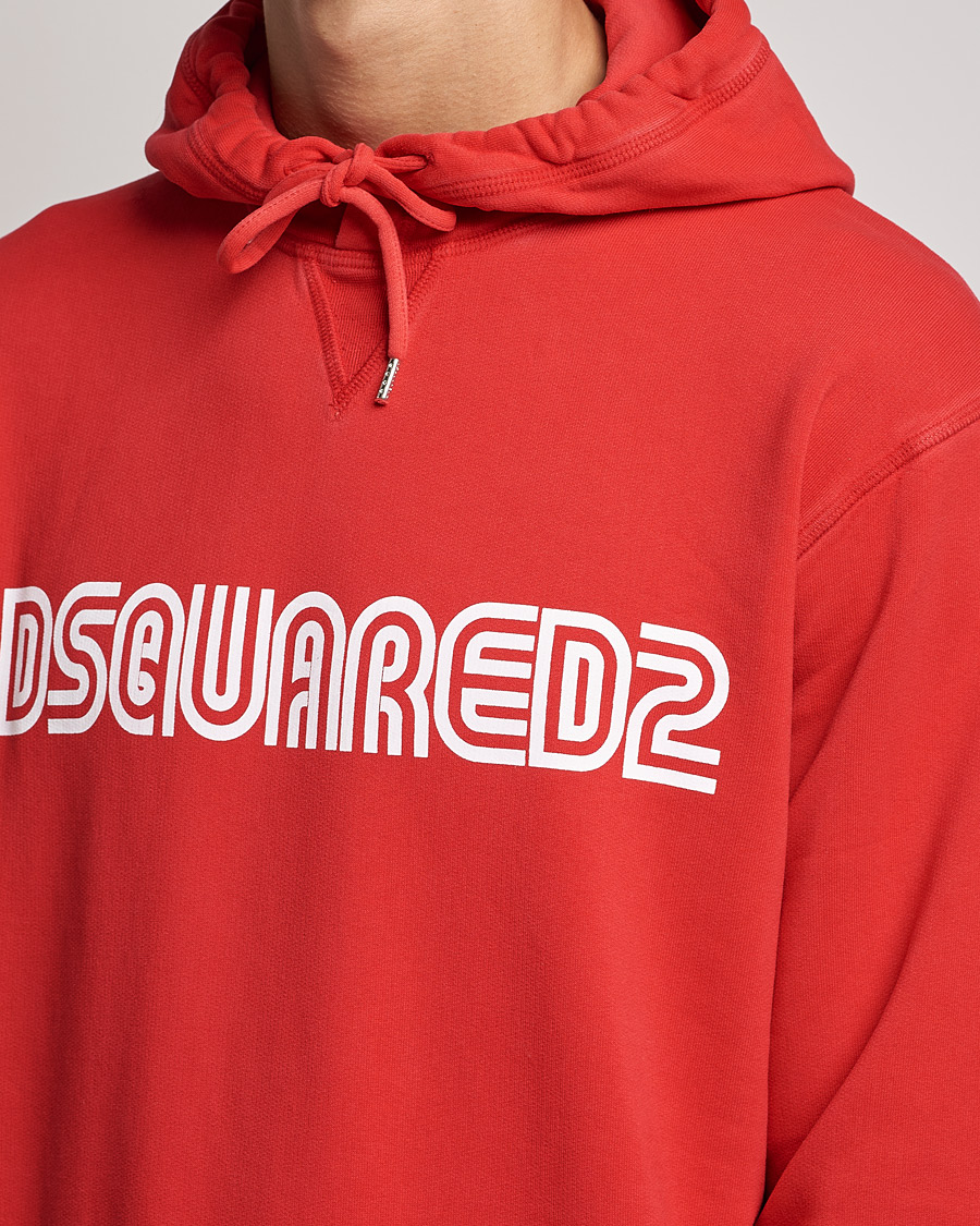 Herre | Trøjer | Dsquared2 | Outline Cool Hoodie Oriental Red