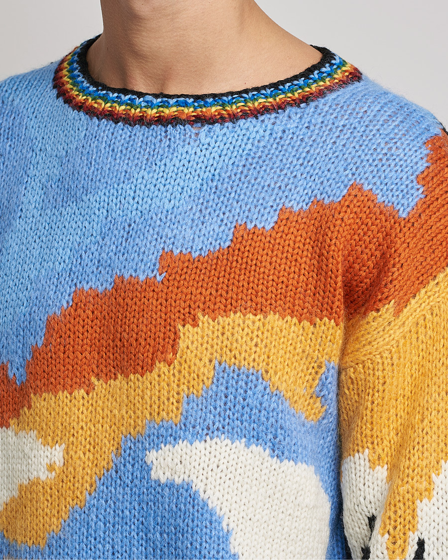 Herre | Trøjer | Dsquared2 | Bear Dawns Knitted Sweater Blue/White