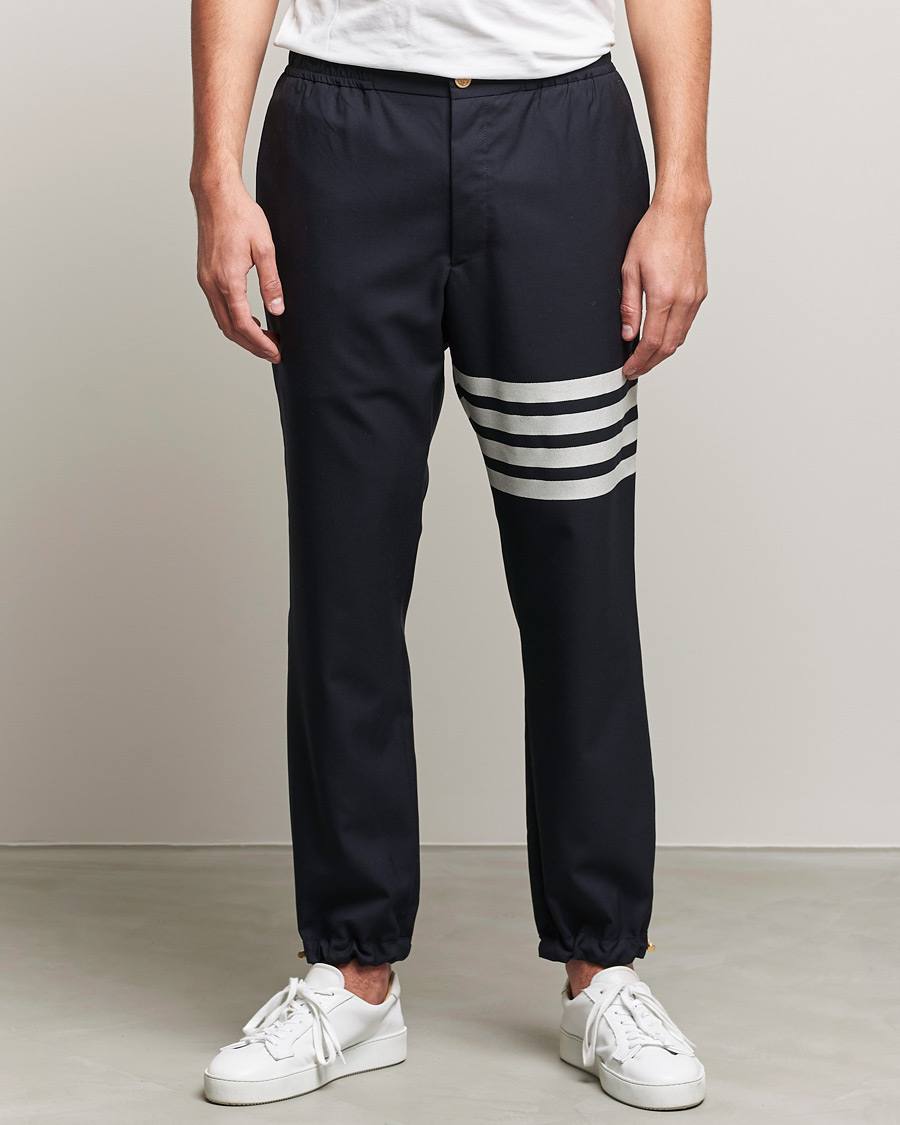 Herre | Bukser | Thom Browne | 4 Bar Wool Track Trousers Navy