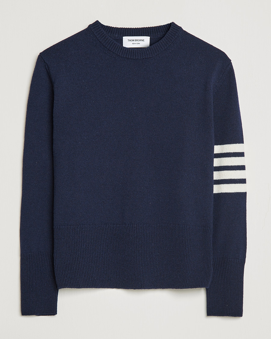 Herre | Trøjer | Thom Browne | 4 Bar Shetland Pullover Navy