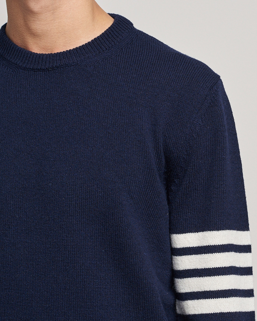Herre | Trøjer | Thom Browne | 4 Bar Shetland Pullover Navy