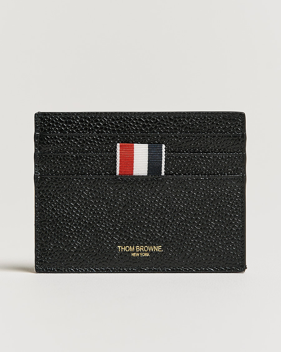 Herre | Thom Browne Double Sided Card Holder Black | Thom Browne | Double Sided Card Holder Black