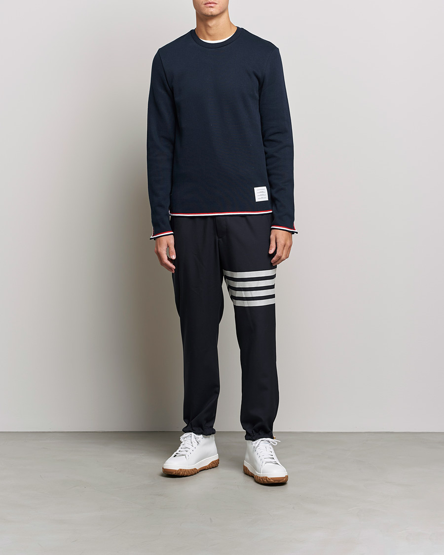 Herre | T-Shirts | Thom Browne | Long Sleeve Interlock T-Shirt Navy